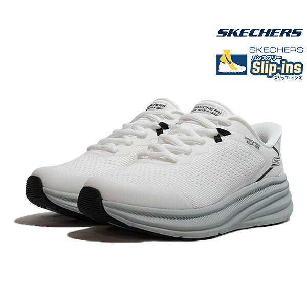 スケッチャーズ スリップインズ メンズ スニーカー ボブス スポート スキルズ SKECHERS Slip-ins BOBS SKILLZ 118431 WGY ホワイトグレー ハンズフリー 26SS