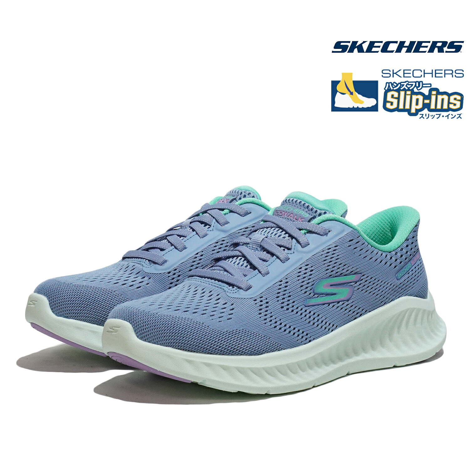 【楽天市場】スケッチャーズ スリップインズ レディース スニーカー ハンズフリー SKECHERS Slip-ins 125643 BLGY ...
