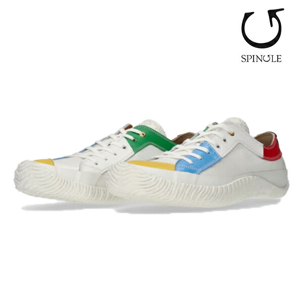 スピングル スニーカー メンズ レディース SPINGLE SP-1071-61 WHITE ホワイト（マルチカラー） ローカット カンガルーレザー 牛革 日本製 本革 26SS