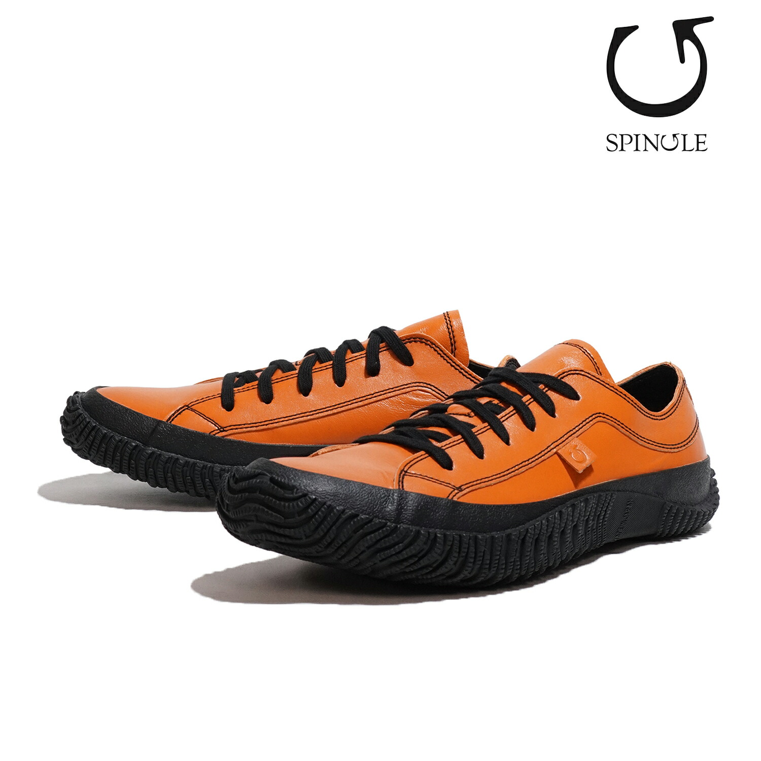 スピングル スニーカー メンズ レディース SPINGLE SP-110-25 ORANGE オレンジ ローカット カンガルーレザー 日本製 本革 25FW Q3