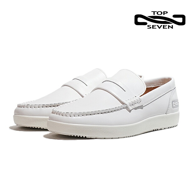 トップセブン TOPSEVEN T7-S253 RF WHITE ローファー スリッポン ローカット シューズ メンズ レザー 大人カジュアル シンプル 大人スニーカー レザースニーカー スニーカー 靴｜TOP to TOP ONLINE
