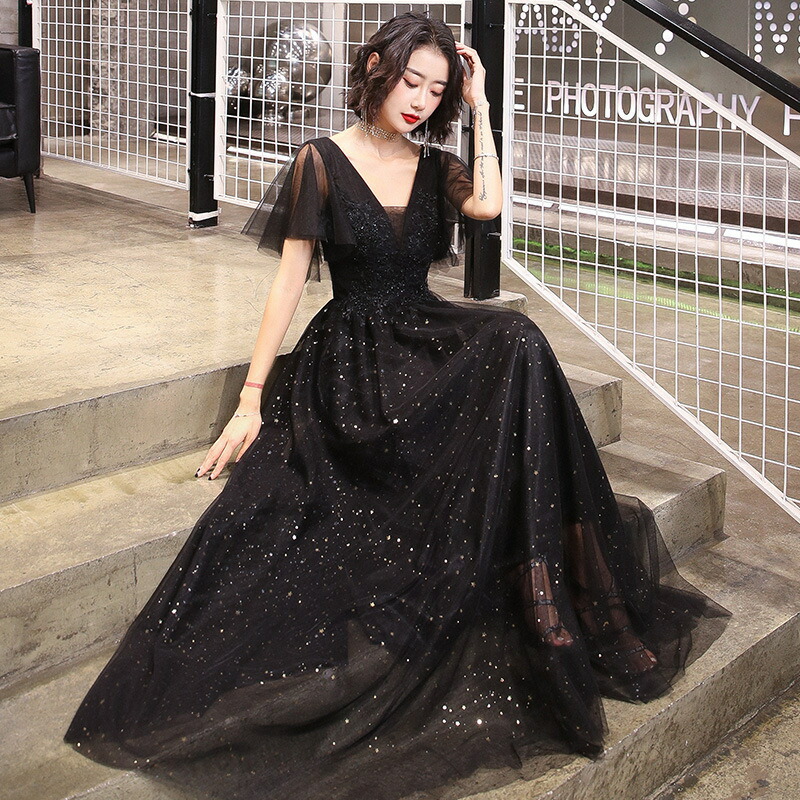 ロングお召しもの 掻き鳴らす会用お召しもの チュール A伝達ルート 婚礼の儀 掻き鳴らす会 洋琴 告げ知らせる会 上演お召しもの 途轍も無い大いさ 高校生 中学生 昼過ぎお召しもの 彼者誰時お召しもの 二次会 フォーマルドレス 寄り合いお召しもの 黒 袖あり レディースファッション-ドレス