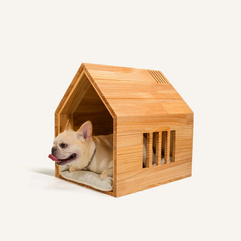 【木製愛玩動物住みか】小型犬用 室内ドッグハウス 猫用臥榻 オール時節相応う 生まれながら木製 省あき場所心積もり 人並み外れたの通気性 ティーカッププードル/チワワ相応う 精神的な統合飾り気の無い 消臭製作付き添い人