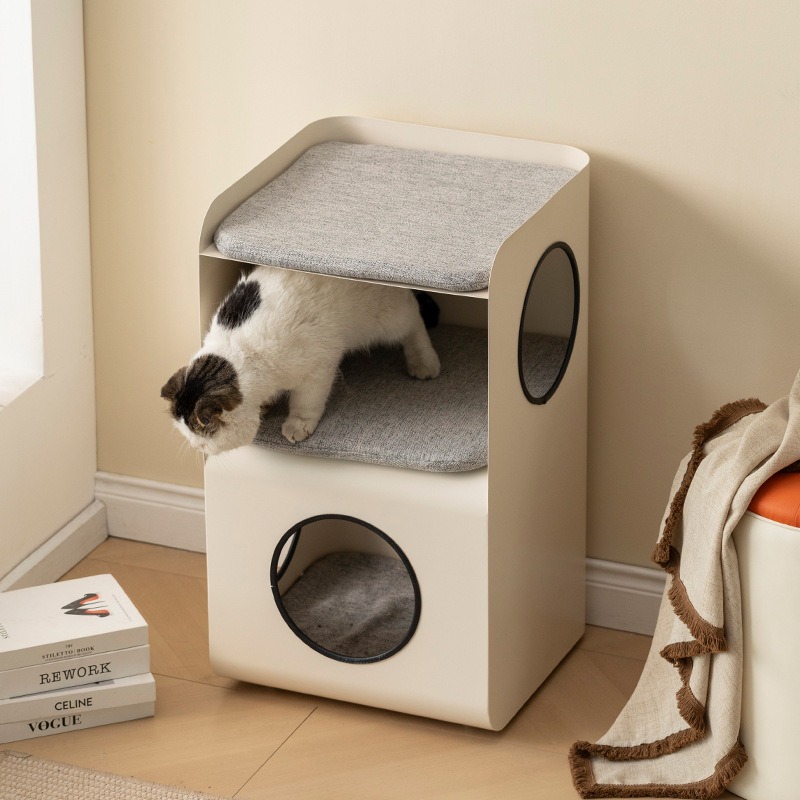 【人気ペット家具】猫ツリーハウス&犬用ソファ|四季対応 猫タワー ペットベッド 取り外し洗える コンパクトサイドテーブル 多機能デザイン|topvalue