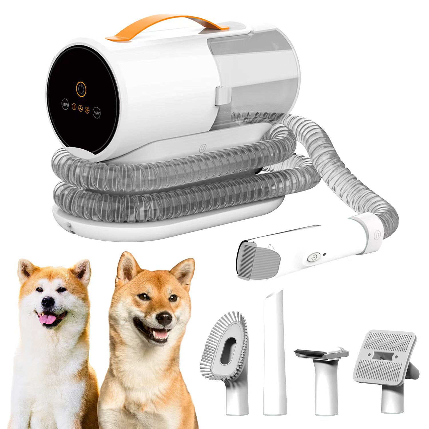 【新発売】吸引式 電動ペットグルーマー 猫用 多機能ブラシ＆クリーナー一体型 静音設計/ハイパワー/家庭用（抜け毛処理・ほこり吸引対応