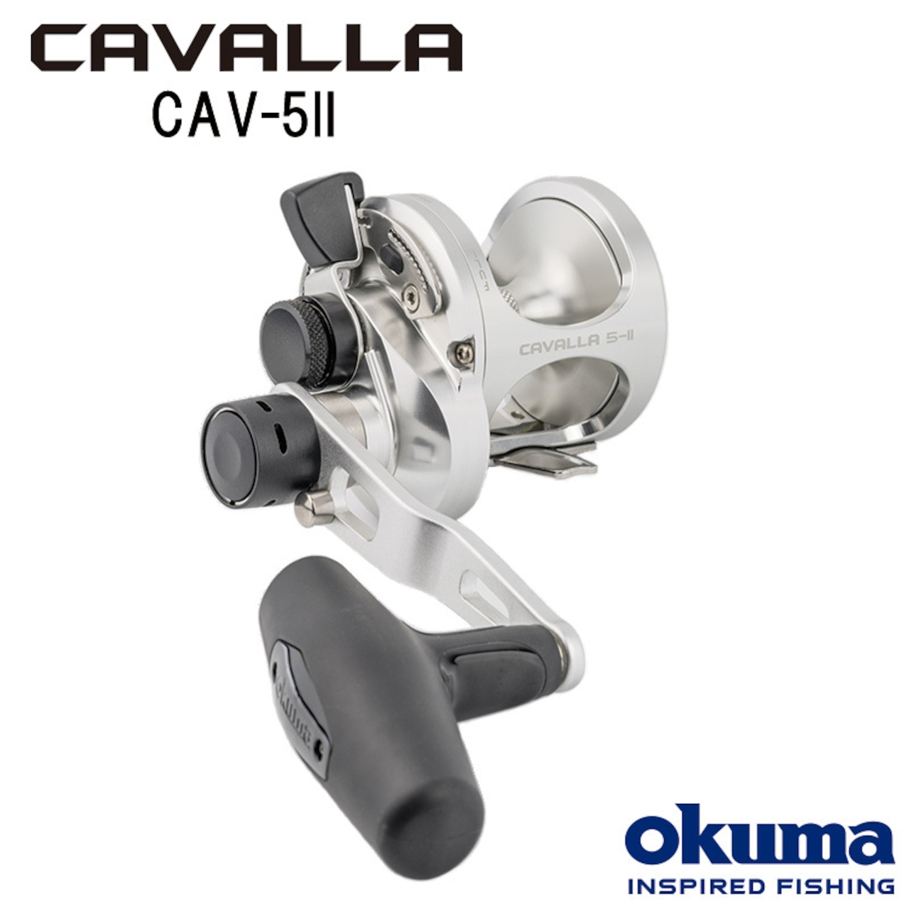 OKUMA（オクマ） CAVALLA（カバラ） CAV-5II-結核症 2迅速さ レバードラグリール（T赤ちょうちんノッブ / 右手持ち部分） リール本体-フィッシング-スポーツ・アウトドア
