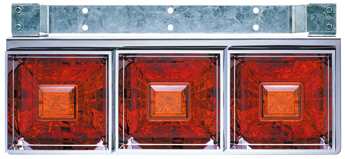 楽天市場】525811 トラック用品 角型3連フラッシュテールランプ小型R/L