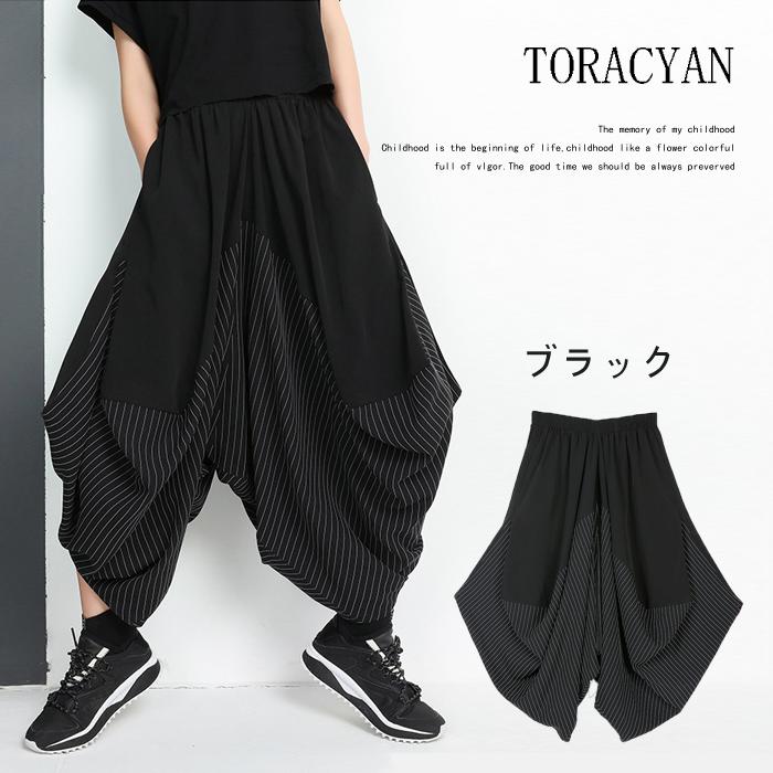 美品　フラボア 変形バルーンパンツ サルエル　 ワイドパンツ カジュアル 楽天市場】クロップド ワイドパンツ 変形パンツ サルエルパンツ 黒