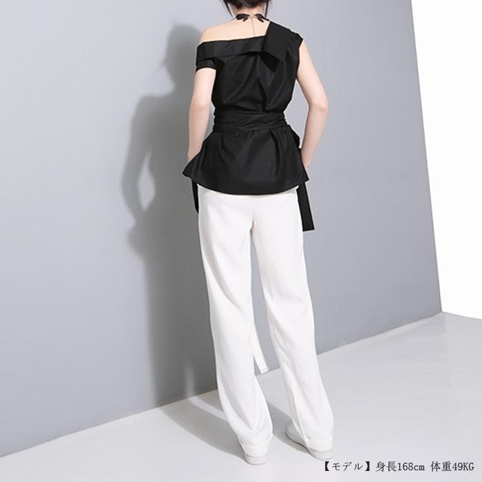 21春大特価セール カットソー アシンメトリーな裾や変形ボーダーの個性的デザインのカットソー メンズ レディース ユニセックス 中性的 トップス 個性的 アシンメトリー ボーダー 変形 黒 ブラック ファッション モード系 半袖 Tシャツ カットソー Www