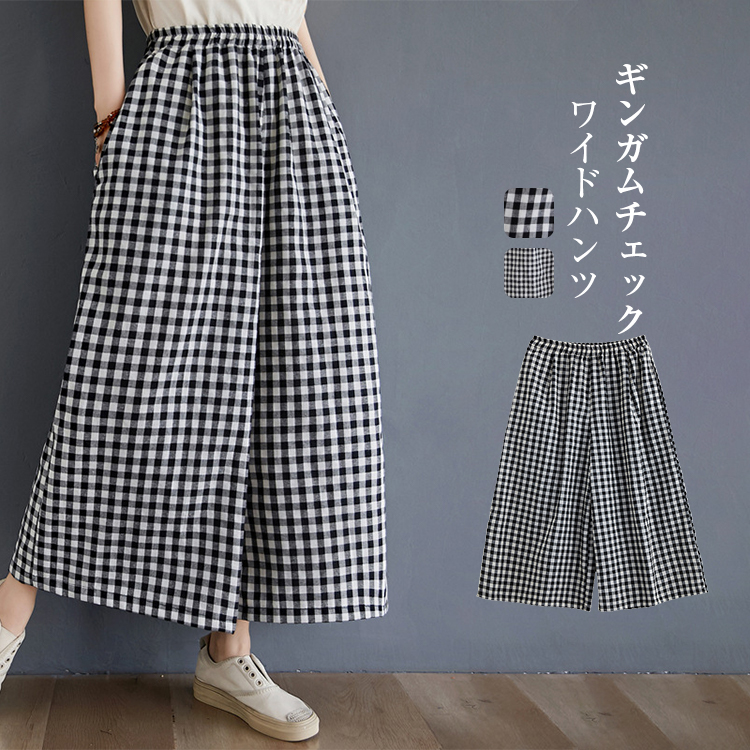 ELLIE ギンガムチェックパンツ Ellie エリー ギンガムチェックパンツ グレー Mサイズ - メルカリ