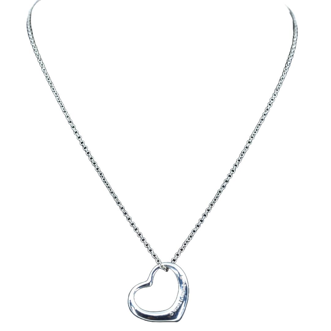【極美品】Tiffany&Coティファニー オープンハート ネックレスSV925 ティファニー Tiffany&Co SV925 オープンハートネックレス