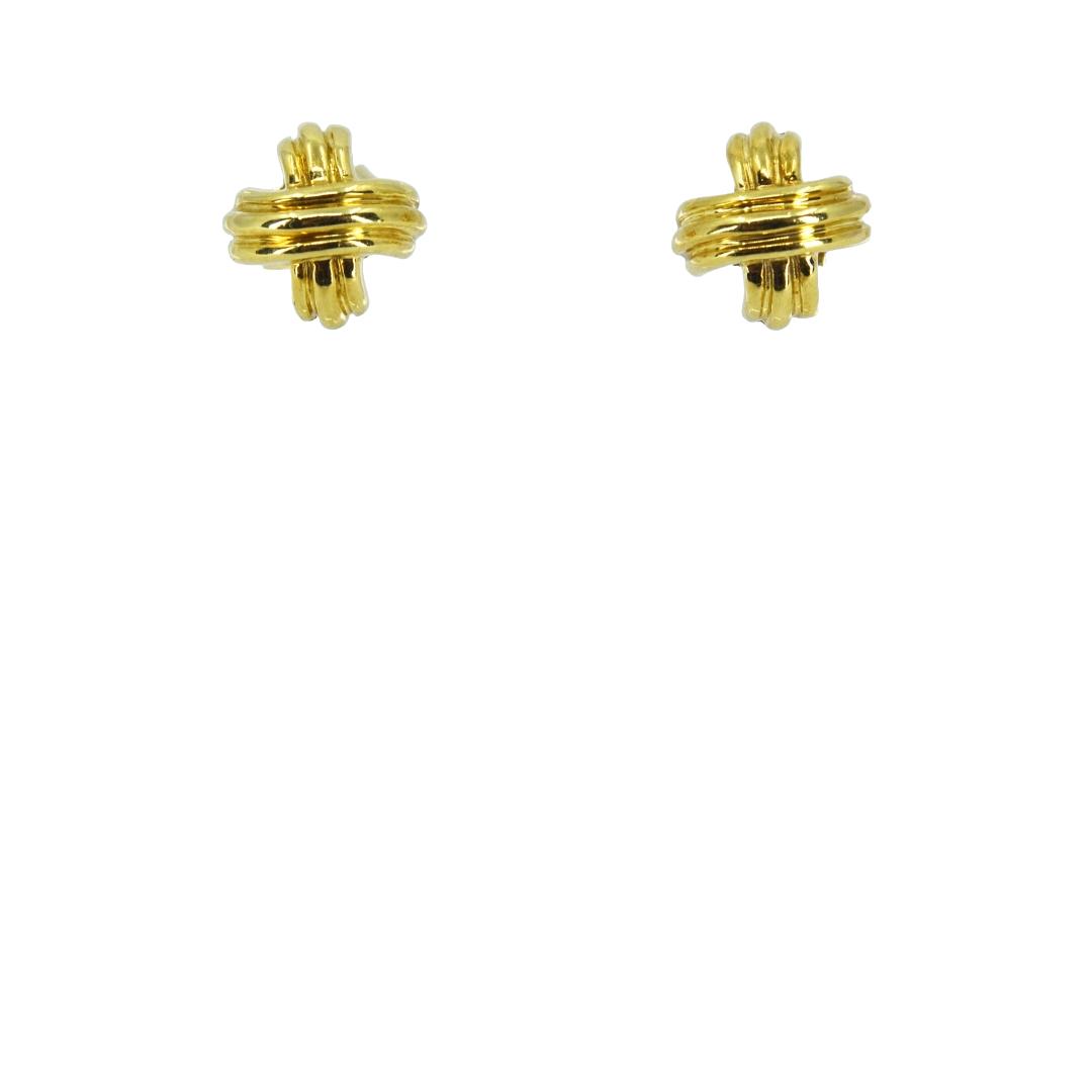 ティファニー Tiffany&Co K18 シグネチャーピアス ゴールド K18 レディース ジュエリー/宝石/宝飾品/貴金属 /イヤリング/ピアス/耳飾り/イヤーアクセサリー 【中古】|TORAFUKU虎福 店