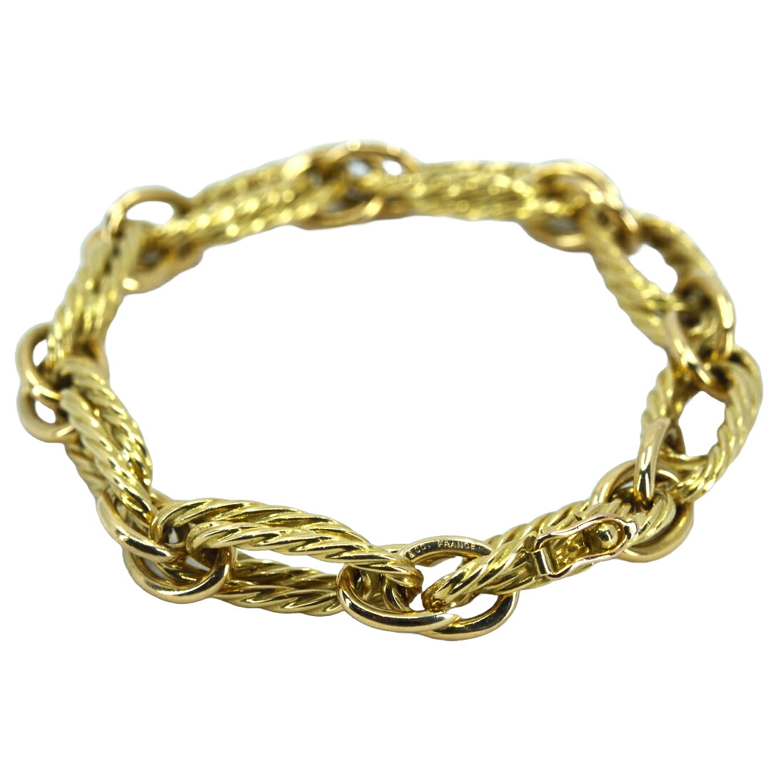 ティファニー Tiffany&Co K18 750 ヴィンテージ ロープブレスレット ゴールド K18 腕回り約19cm レディース ジュエリー／宝石／宝飾品／貴金属 ／ブレスレット／バングル／腕輪／アームアクセサリー 【中古】