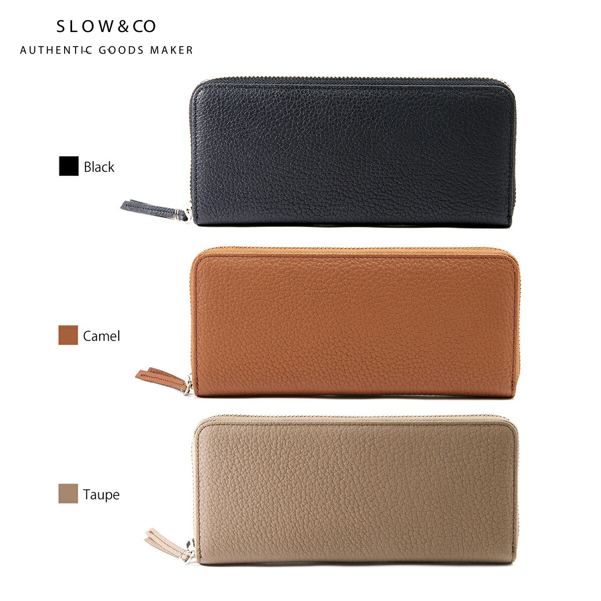 ノベルティ仕合わせ ラッピング無料 スロウ 頭人銭入れ ラウンドチャック 本革 Crispanil Round Long Wallet Slow メンズ レディース 日本製 頂戴物 7s41j ラッピング無料 ノベルティ付 貨物輸送無料 あしたたわいない合う スロウ Slow 長財布 ラウンドファスナー 本革