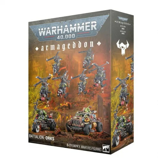 貨物輸送無料 5/9発売取って置く【ウォーハンマー40000】アルマゲドン・バタリオン：オルク ARMAGEDDON BATTALION: ORKS 73-501