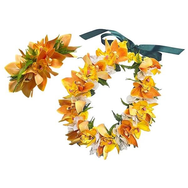 楽天市場】フラダンス衣装 レイ ハワイ 花飾り イベント クリップ フラ