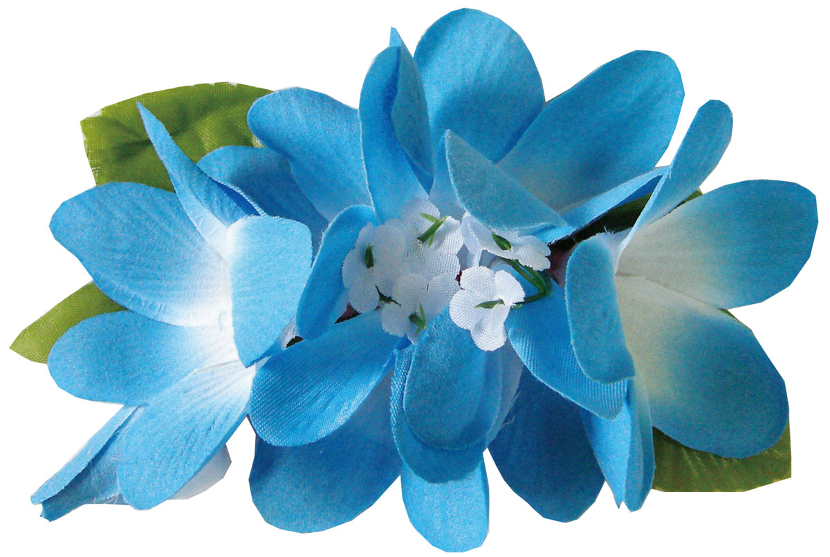 フラダンス衣装 髪飾り 花飾り ヘアクリップ レイ イベント 青 ブルー 贈り物 Cl 12 フラ Eプルメリアクリップ