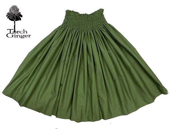 マハロ1128☆切り替えパウスカート☆フラダンス☆グラスグリーン マハロ1128☆切り替えパウスカート☆フラダンス☆グラスグリーン