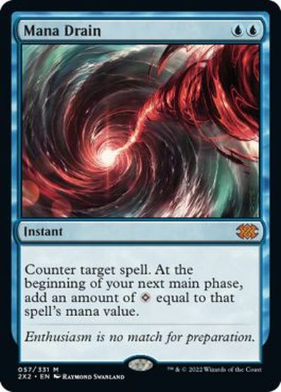 マジックザギャザリング MTG 青 マナ吸収 2X2-57 神話レア 【中古】
