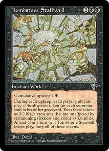 マジックザギャザリング MTG 黒 墓石の階段 MIR-148 レア 【中古】