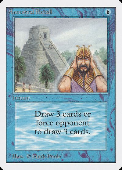 マジックザギャザリング MTG 青 Ancestral Recall 2ED-48 レア 【中古】