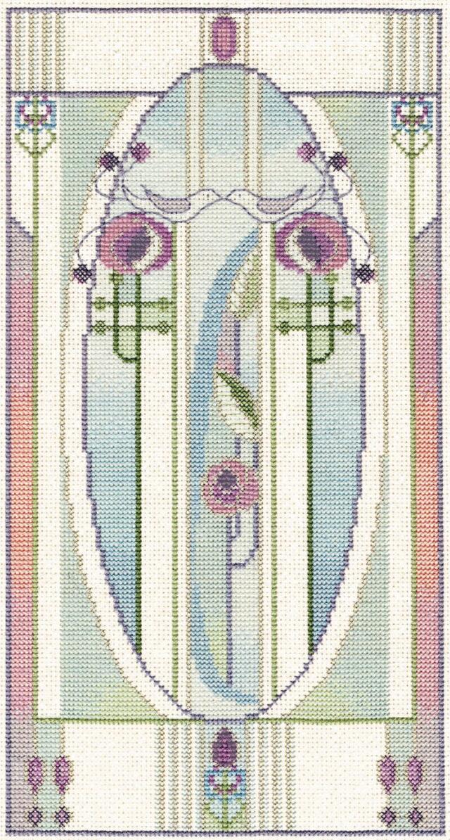 Bothy Threads クロスステッチ刺繍キット 「Mackintosh - Love Birds」 MKP3 (マッキントッシュ ラブバーズ) ボシースレッズ 【海外取り寄せ/納期40～80日程度】