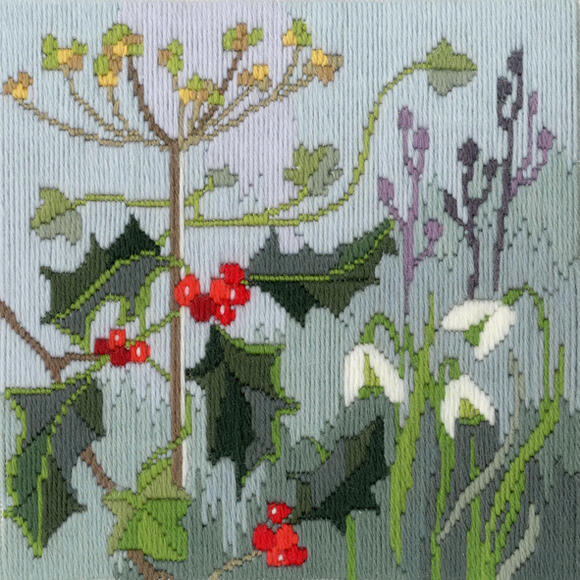 Bothy Threads ロングステッチ刺繍キット 「Long Stitch Seasons: Winter」 LSS4 (四季/冬) ボシースレッズ 【海外取り寄せ/納期40～80日程度】
