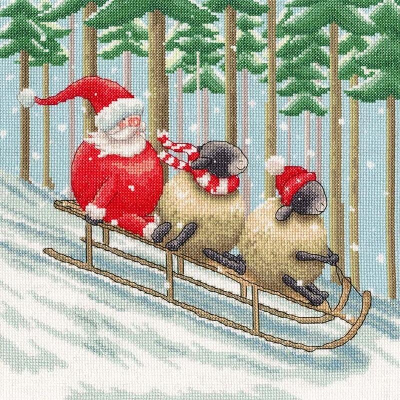 Bothy Threads 差し交わす編み目刺しゅう一揃いの道具 \"Santa\u0027s Sled Squad\"" XLP23 ボシースレッズ 【外国で取り寄せ/納期40～80日座標軸】"