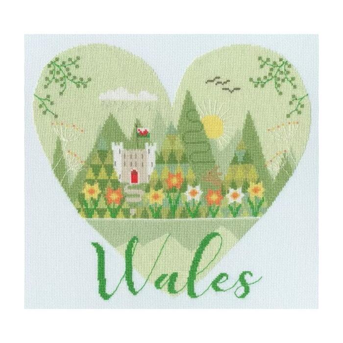 Bothy Threads クロスステッチ刺繍キット "Heart Of Wales" (ハートオブウェールズ) XHY11 ボシースレッズ 【海外取り寄せ/納期40～80日程度】｜HAND WORK とりい