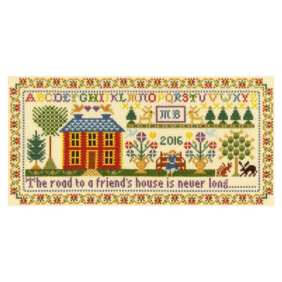 Bothy Threads クロスステッチ刺繍キット 「Friend's House」 Moira Blackburn Samplers XS1 サンプラー ボシースレッズ 【海外取り寄せ/納期40～80日程度】