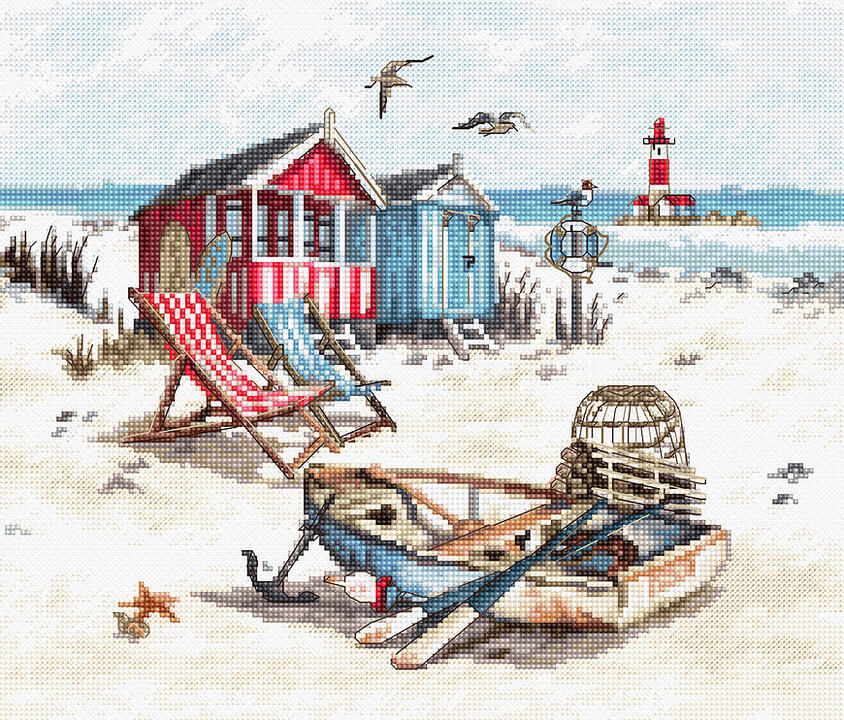 LETISTITCH クロスステッチ刺繍キット No.972 「Beach」 (ビーチ) 【海外取り寄せ/納期45～90日程度】