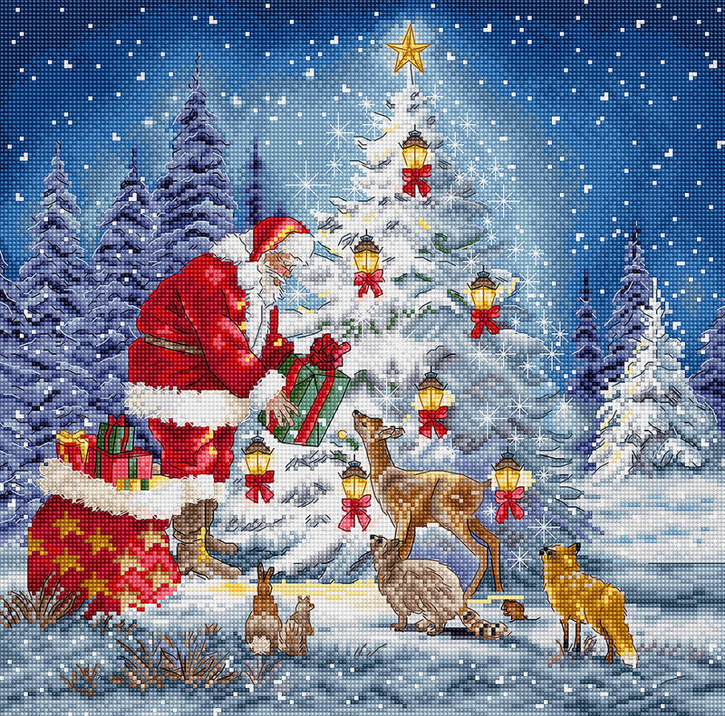 LETISTITCH クロスステッチ刺繍キット L8200 "Santa" (サンタクロース クリスマス) 【海外取り寄せ/納期45～90日程度】｜HAND WORK とりい