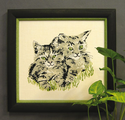 OOE クロスステッチ刺繍キット 30134 / 30135 猫柄 【取り寄せ/納期40～80日程度】 デンマークの刺しゅうメーカー「オーレンシュレーガー(O. Oehlenschl&auml;gers Eftf. / Oehlenschlager)」製ししゅうキット ネコ Cat