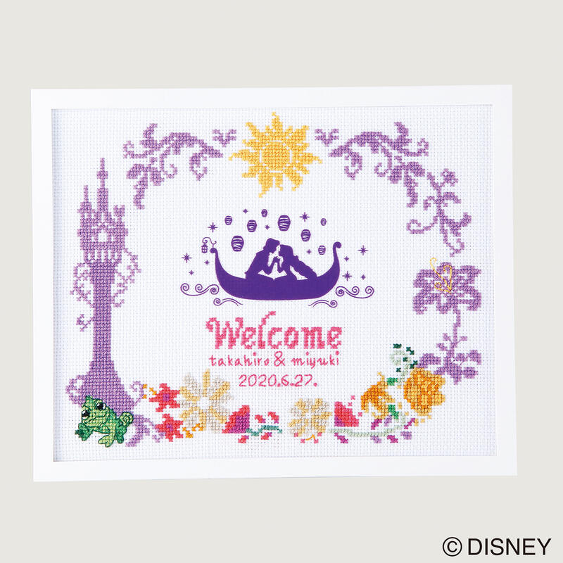 楽天市場 Olympusクロスステッチ刺繍キット 7522 ウェルカムボード 塔の上のラプンツェル ディズニー プリンセス ウェディング C Disney Princess オリムパス Hand Work とりい
