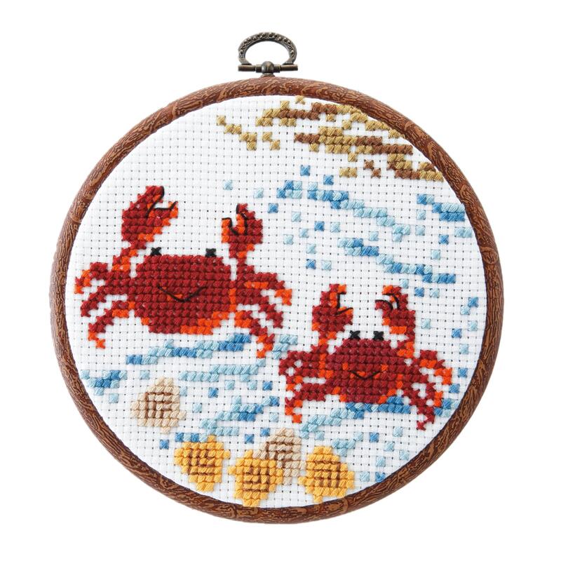 楽天市場】クロスステッチ キット なかよしな海洋生物 カニ 7530