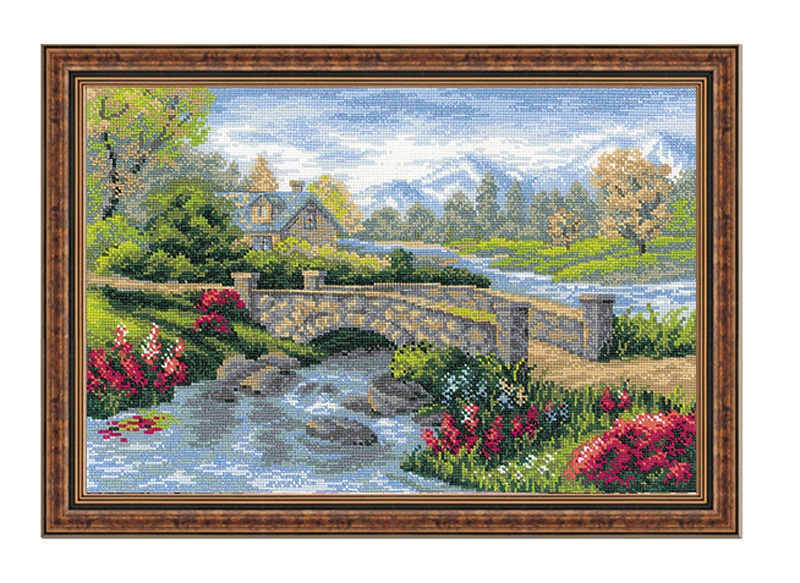 RIOLISクロスステッチ刺繍キット No.1078 「Summer View」 (夏の風景) 【海外取り寄せ/納期30～60日程度】｜HAND WORK とりい