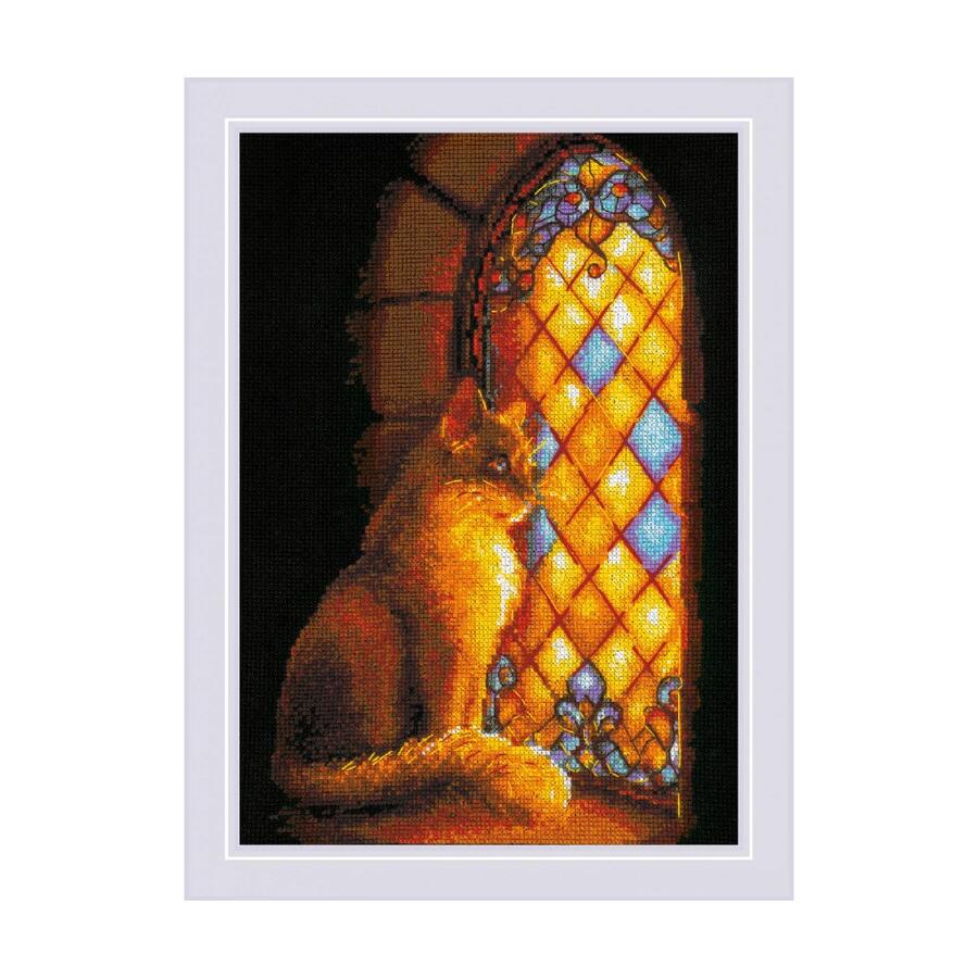 RIOLISクロスステッチ刺繍キット No.1848 「Castle Guardian」 (城の守護者 ネコ 猫) 【海外取り寄せ/納期30~60日程度】