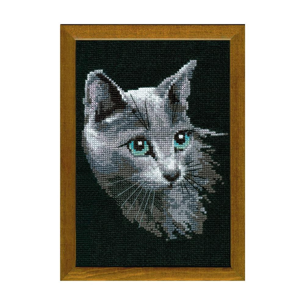 楽天市場 Riolisクロスステッチ刺繍キット No 764 Russian Blue ロシアンブルー ネコ 猫 Hand Work とりい