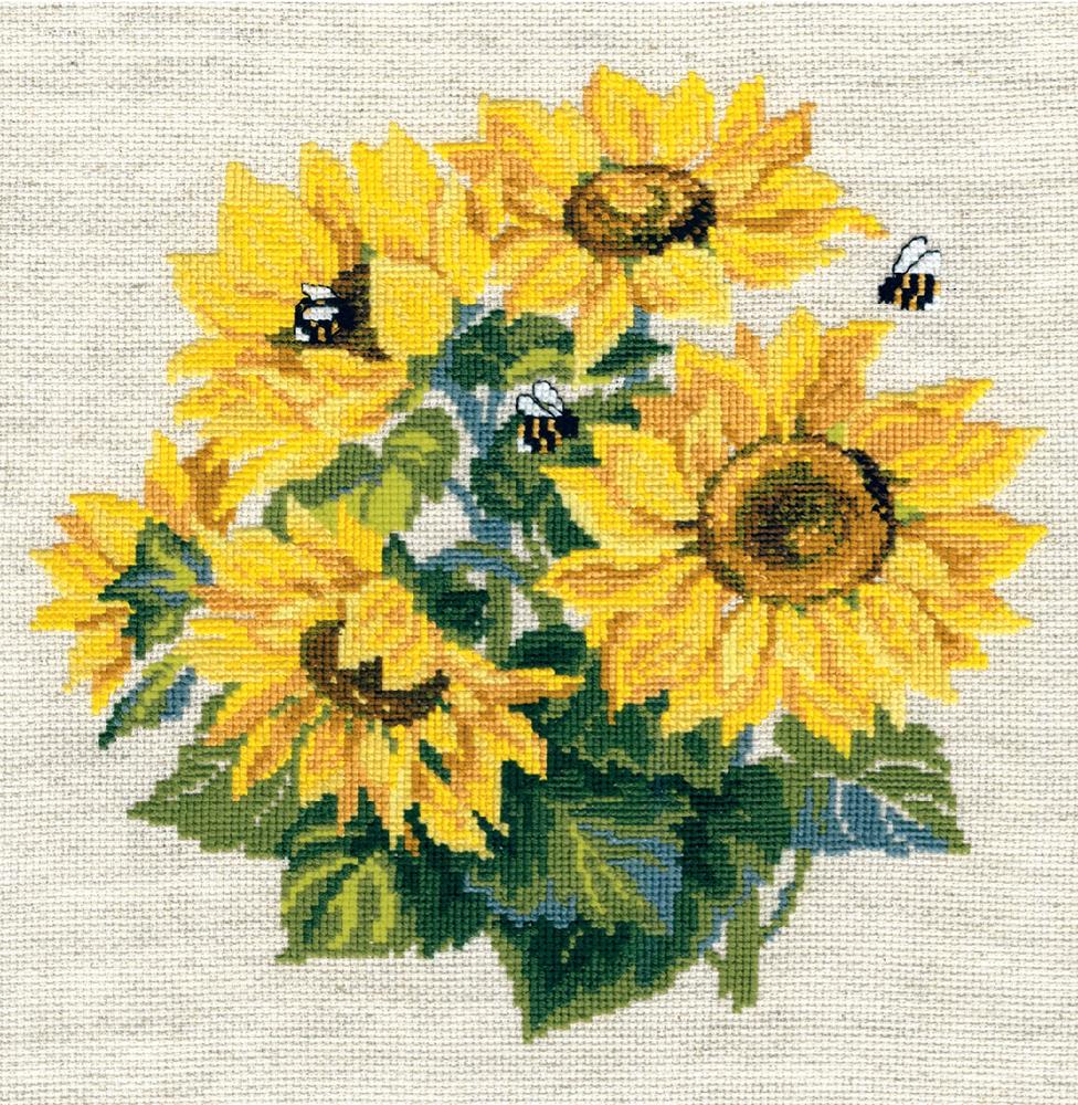 楽天市場 Riolisクロスステッチ刺繍キット No 776 Sunflowers ヒマワリ ひまわり 向日葵 海外取り寄せ 納期30 60日程度 Hand Work とりい