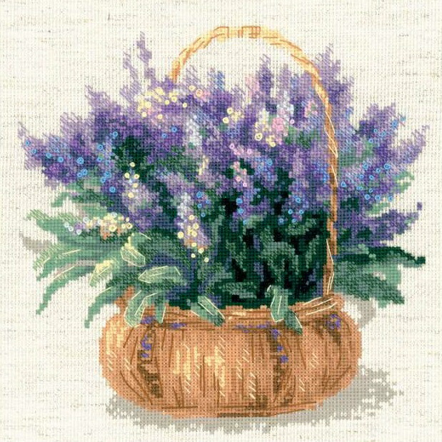 RIOLISクロスステッチ刺繍キット No.1404 「French Levander」 (フレンチ・ラベンダー) 【海外取り寄せ/納期30~60日程度】