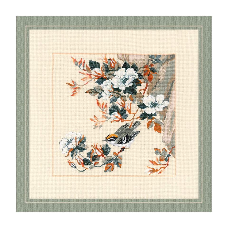 RIOLISクロスステッチ刺繍キット No.1573 「Majestic Song」 (マジェスティック ソング 花鳥) 【海外取り寄せ/納期30~60日程度】|HAND WORK とりい