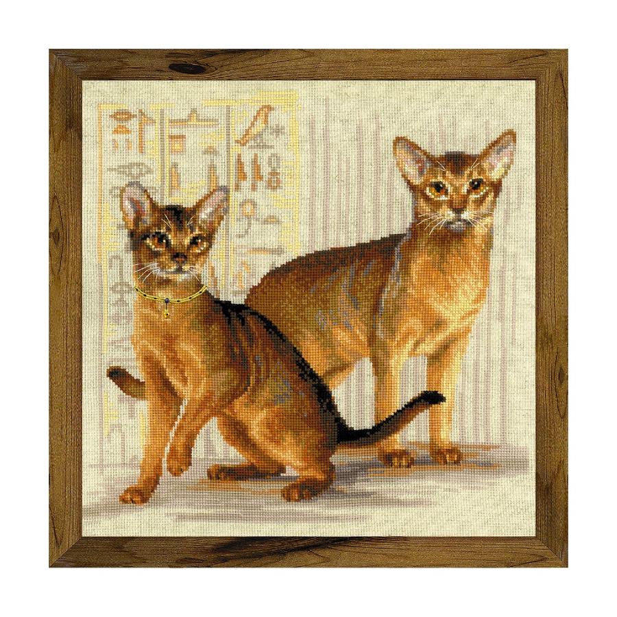 楽天市場 Riolisクロスステッチ刺繍キット No 1671 Abyssinian Cats アビシニアン ネコ 海外取り寄せ 納期30 60日程度 猫 Hand Work とりい