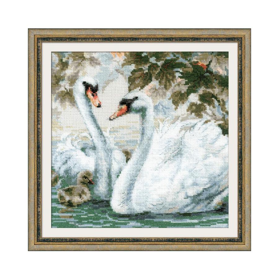 RIOLIS差し交わす縫い目刺しゅう一揃いの道具 No.1726 「White Swans」 (鵠) 【外国で取り寄せ/納期30～60日度合い】