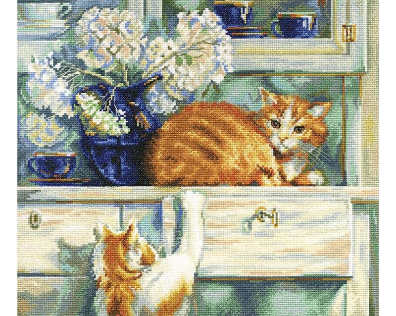 国内初の直営店 海外取り寄せ 通常納期40 80日程度 ネコ 田舎の朝 Troublemakers Red M4 クロスステッチ刺繍キット Rto Rto M04 Hamrahtrader Com