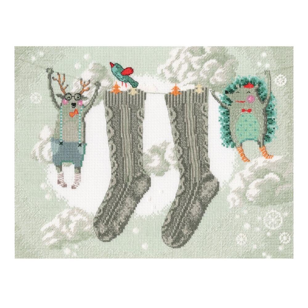 RTO クロスステッチ刺繍キット M651 「Winter cares」 (クリスマス) 【海外取り寄せ/通常納期40～80日程度】