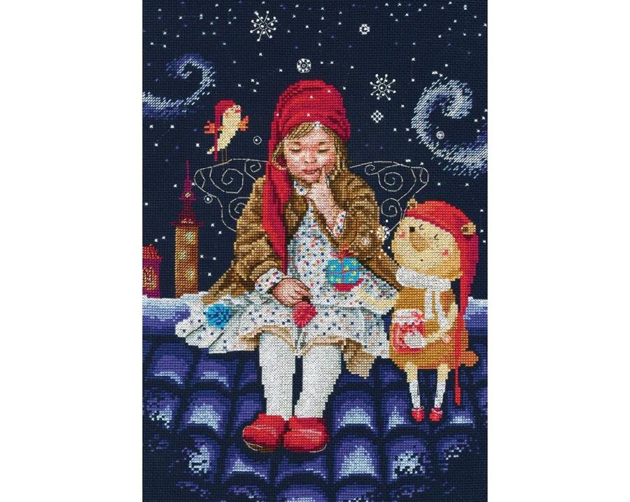 RTO クロスステッチ刺繍キット M656 「Fairy tales on the roofs」 (屋根の上のおとぎ話 クリスマス) 【海外取り寄せ/通常納期40～80日程度】 5,693円