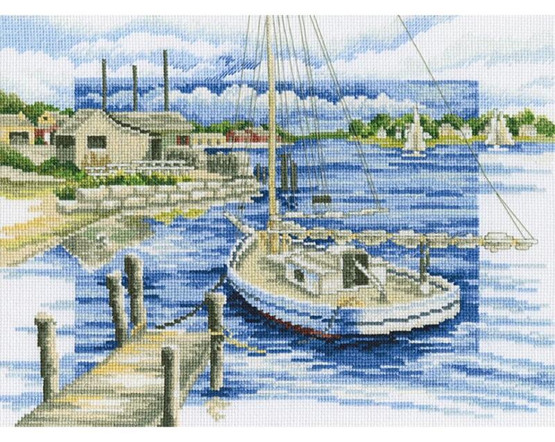 RTO クロスステッチ刺繍キット M397 「By the pier」 (桟橋にて) 【海外取り寄せ/通常納期40～80日程度】
