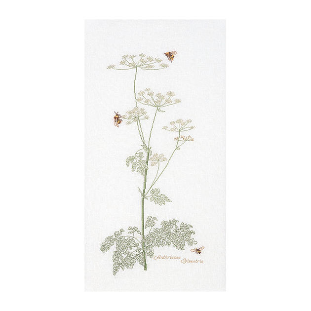 Thea Gouverneur クロスステッチ刺繍キット No.1067L 「Cow Parsley」 布:リネン (シャク 杓 花) オランダ テア・グーヴェルヌール 【取り寄せ/納期40~80日程度】|HAND WORK とりい