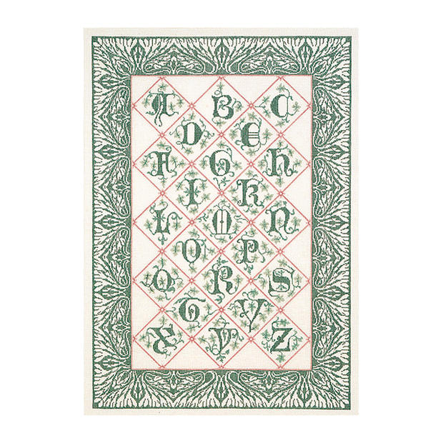 6888円 百貨店 Thea Gouverneur クロスステッチ刺繍キットNo.2050 Bordered Alphabet アルファベット  サンプラー オランダ テア グーヴェルヌール