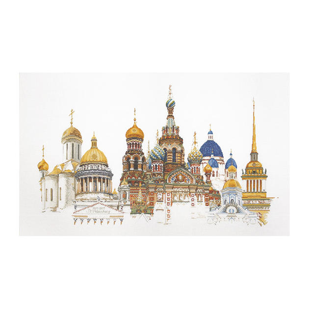 Thea Gouverneur クロスステッチ刺繍キットNo.430 「St. Petersburg」(サンクトペテルブルク ロシア共和国)  オランダ テア・グーヴェルヌール 【取り寄せ/納期40～80日程度】